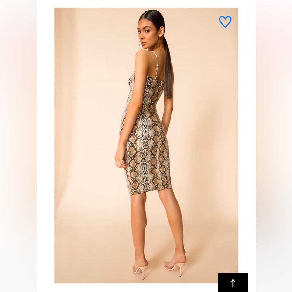 Snake Print Bodycon Dress - Picture 2 of 6